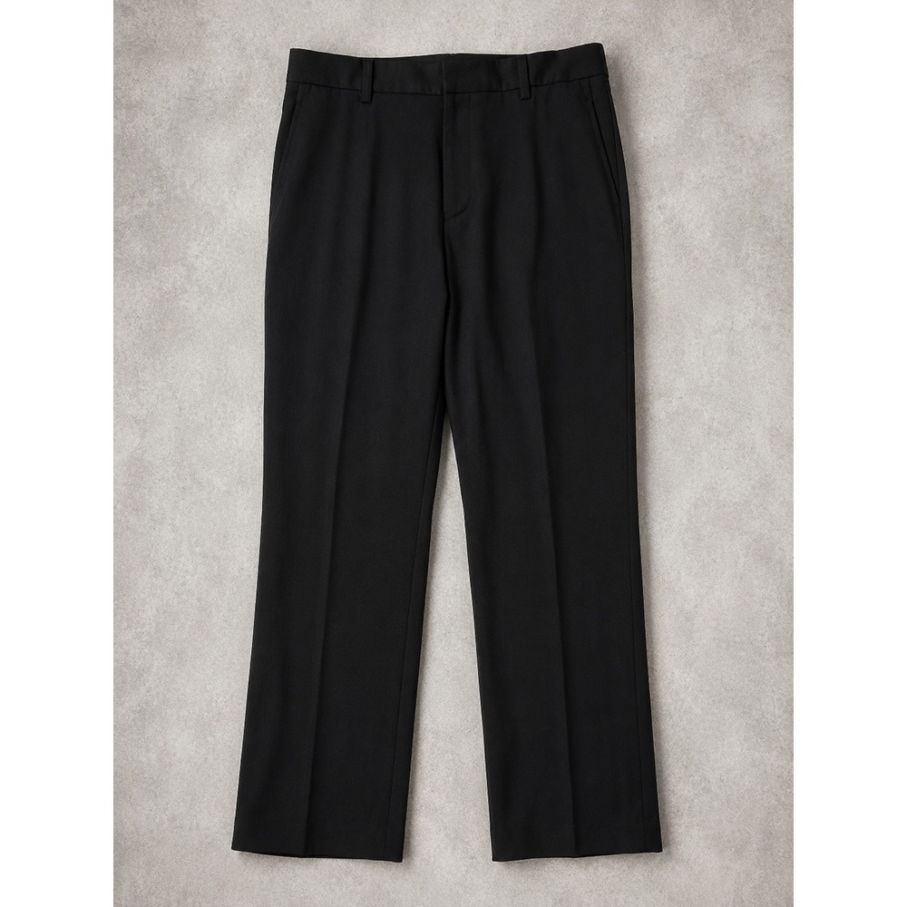 Gia Franco Ruffini Made in Italy Double Pleated Dress Pants 36x32 Black Slacks